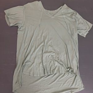 Altar'd State Revival Mint Green Athleisure V-Neck Top